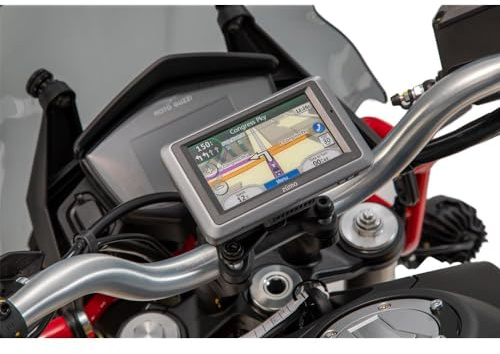 SW-MOTECH GPS mount for handlebar Black. Moto Guzzi V85 TT (19-). | GPS.17.646.10100/B