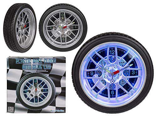 mucplants Wanduhr Reifen mit 16 LED Durchmesser ca. 35cm