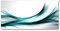 Tulup Splashback 39.37x19.68 inch / 100x50cm Wall Panel Protection Tempered Toughened Safe Glass Kitchen Panel Splash-back - Blue - Abstract Waves