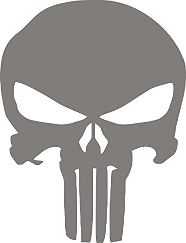 U24 Aufkleber Punisher Kopf grau Autoaufkleber Sticker Konturschnitt