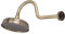 Soffione Doccia Bronzo Rotondo da Bagno, Soffione Doccia a Pioggia Superiore Vintage da 7,9 Pollici Bagno Doccia a Pioggia in Rame Spruzzatore con Uscita Acqua in Silicone(Abito Verde Bronzo)