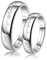 Daesar Verlobung Ringe Set 925 Silber, Partnerringe Verstellbar Herzschlag Bandringe Hochzeitsringe Paar Ringe für Sie und Ihn
