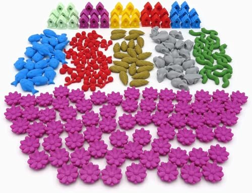 BGExpansions – Komplettes Premium-Paket für Wingspan | 214 detaillierte 3D-Token | Futter (einschließlich Nektar) und Vogelhäuschen | Kompatibel mit dem Basisspiel und der Ozeanien-Erweiterung