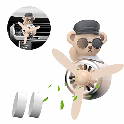 Auto Lufterfrischer Cartoon Bär Pilot, Automotive Air Outlet Lüfterfrischer Vent Clips Aroma Diffusor, Bären Pilot Auto Diffusor, Auto Parfüm Aromatherapie Ornament Auto Zubehör