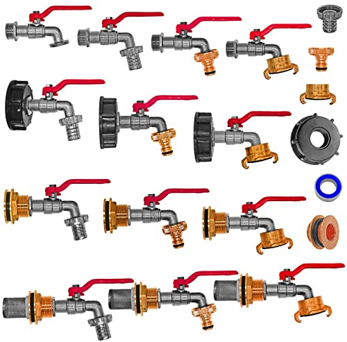 Auslaufventil IBC | Regentonnendurchführung Schnellkupplung | Zubehör System Gardena GEKA > IBC Adapter S60/2 Zoll Grobgewinde | 1 Zoll Innengewinde