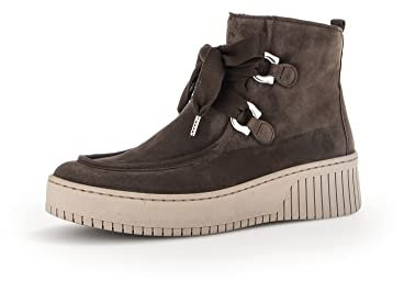 Gabor Damen Schnürstiefeletten, Frauen Schnürboots,Wechselfußbett,Best Fitting,reißverschluss,Boots,Stiefel,braun (dust),40 EU / 6.5 UK