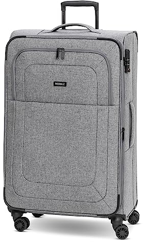 REDOLZ großer Weichschalen Koffer für Damen & Herren | Leichter Trolley 77 cm mit 4 Doppelrollen & TSA-Schloss | mit Dehnfalte erweiterbar (Essentials 12)