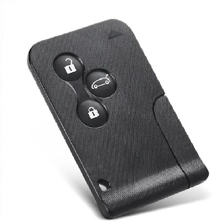 BARAC Carcasa Llave para Renault Mando Tarjeta 3 Botones para Coche Renault Clio Logan Megane 2 3 Koleos Scenic