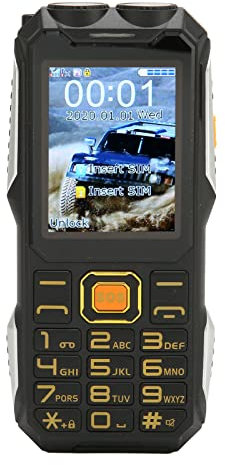 Sxhlseller 2G Unlocked Cell Phone, Dual SIM Unlocked Smartphone with Big Button, Multifunctional Small Mobile Phone Retro Design for Seniors, 16800mAh Battery (black)