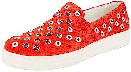 Prada Damen Rot Leder Sneaker 3S6159 O53 F0D17 36.5 EU