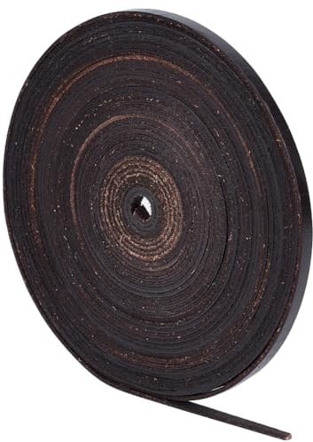 GORGECRAFT 10m Flat Leather Cord 6mm Black Genuine Leather Strip 2mm Thick Cowhide Straps Braiding Threads String Rope for Bracelets Necklace Belts Boot Lace Jewelry Making DIY Beading Craft