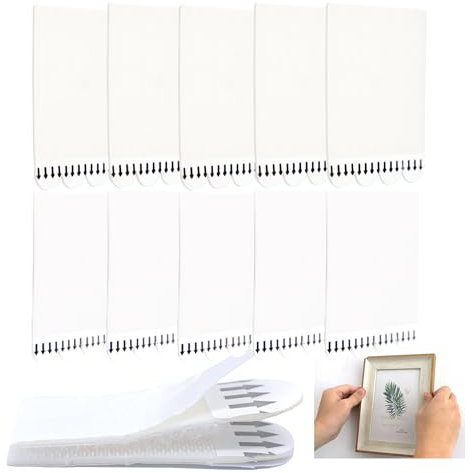 20 paia (40 strisce) strisce adesive per appendere quadri, resistenti, extra forti, 9,3 x 1,9 cm, doppio gancio laterale per decorazioni natalizie, nastro rimovibile da parete senza danni (L)