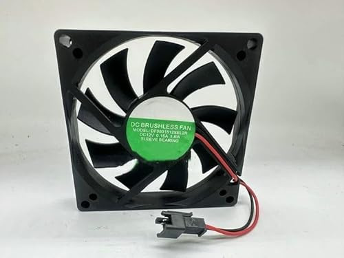 Ventilateur BeautyRainbow 80x80x15mm, 12V, 0.15A, 1.8W, 2 broche pour Appareils électroniques KERONG