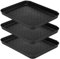 LIVHOME Set of 3 Shoe Drip Trays - Multi-Purpose Boot Tray for Rain, Winter Boots, Wellies - Floor Protection For Indoor and Outdoor Use in All Seasons - Black