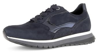 Gabor Damen Low-Top Sneaker, Frauen Halbschuhe,Komfortable Mehrweite (H),Freizeitschuhe,Turnschuhe,Laufschuhe,Dark-Blue,38 EU / 5 UK