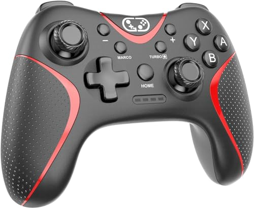 Controller interruttore, controller wireless Pro per Switch/Switch Lite/Switch OLED, controller PC Bluetooth con pulsante programmabile, giroscopio a 6 assi, turbo, doppia vibrazione, rosso2