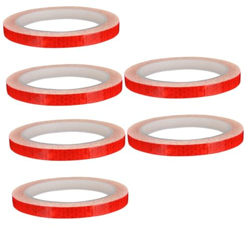 OUNONA 6stücke Reflektierende Fahrradaufkleber Rot Wasserdichtes Reflektierendes Klebeband Für Fahrradräder Und Motorräder Langlebig Und Einfach Anzubringen Für Im Straßenverkehr
