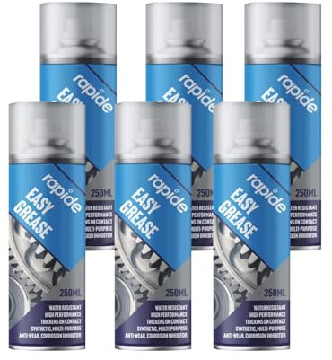 PNJB Easy Grease Aerosol Spray Lubricant, Protection Against Rust And Corrosion, Long Lasting, Anti-Seize, Versatile Tool,250ML (6PCS)