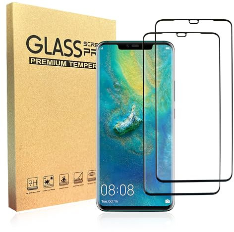hxeyraal für Huawei Mate 20 Pro Displayschutzfolie Verbessertes 0,33mm gehärtetes Glas Anti-Kratzer Blasenfrei HD-Klarheit Schutzfolie für Huawei Mate 20 Pro 2er Pack