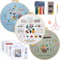 DEMIUKO Sticken Set für Anfänger Erwachsene Stickset Kreuzstich Stickerei Set Blumenmuster Pflanzen Stichen Stickmuster mit Stickrahmen Stick Faden Nadeln Stickrahmen Videolehrgang Embroidery Kit