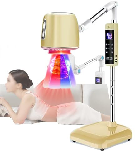 Infrared Heating Lamp, Moxibustion Fumigation Instrument, Home Therapy Lamp, Temperature 30-350 Degrees, Heating to Drive Away The Cold, Adjustable Bracket, for Beauty Salon and Home Use