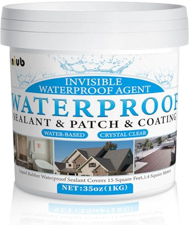 NIUB 1 kg di sigillante invisibile, sigillante liquido, adesivo impermeabile trasparente per riparare perdite, rivestimento impermeabile per interni ed esterni