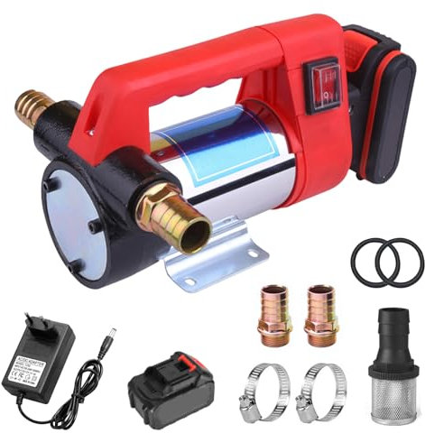 Électrique Pompe à Diesel, Pompe à Huile Diesel, Pompe de Transfert Pompe Extracteur avec 3000mAH Lithium Battery, pour Diesel, Kérosène
