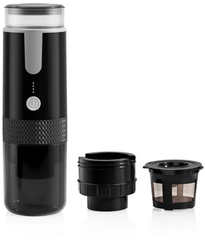 Fobufue Cafetera Eléctrica con Cápsulas, Cafetera Molida, Cafetera Portátil, Compatible con Café en Polvo y Cápsulas de Café