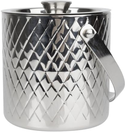 Olympia Geo Doppelwandiger Eiskübel, Edelstahl, 2 l