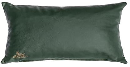 Centaur - Deko Lederkissen 50 x 30 cm für Sofa oder Schlafzimmer flaschengrün - Echt Leder Kissen Echtleder Sofakissen Lederoptik