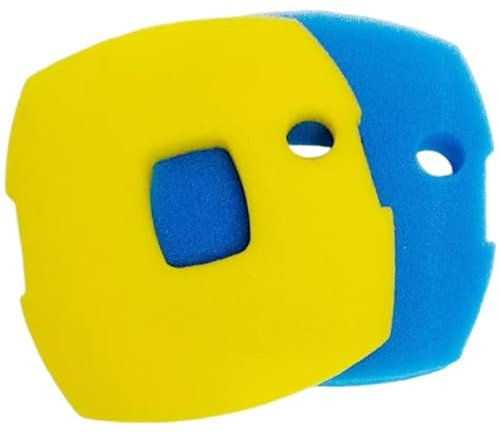 kychenBase CUP-7000 / CUF-3800 / CUF-5800 Pond Filter Sponges – Filter Foam Pads for Pond Filters, Replacement Pond Filter Media (1 x Blue Coarse & 1 x Yellow Fine)