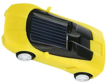 Zymoplas Vehicle Gadget Collectible Solar Powered Car for Interactive Kids Play, Yellow