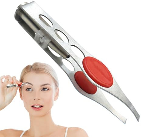 Tiptes avec des pincettes légères et non glissées Picheur de sourcils avec lumière LED - outils d'épilation en acier inoxydable pour la fête des mères, les bureaux, Thanksgiving