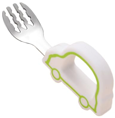 Hitburu Cuillère pour Bébé,Cuillères Fourchettes d'Apprentissage pour | Design Ergonomique pour Nourriture Polyvalente Adultes Repas Familiaux