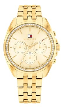 Tommy Hilfiger Analogue Multifunction Quartz Watch for Women with Stainless Steel Bracelets