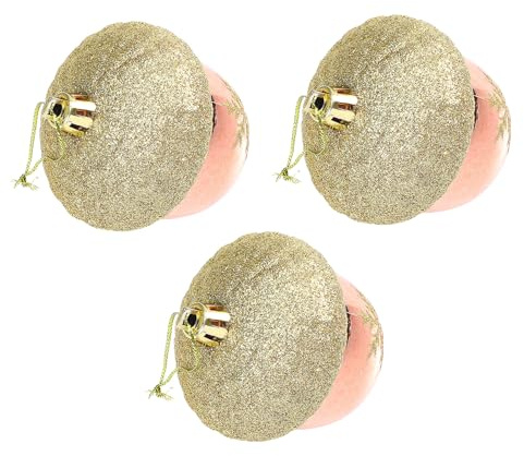 SAFIGLE 3 Stück Haselnuss Weihnachtsbaumschmuck aus Kunststoff Filigrane Hängende Weihnachtsanhänger Wiederverwendbar für Weihnachtsbaumdeko zu Hause und Hotel