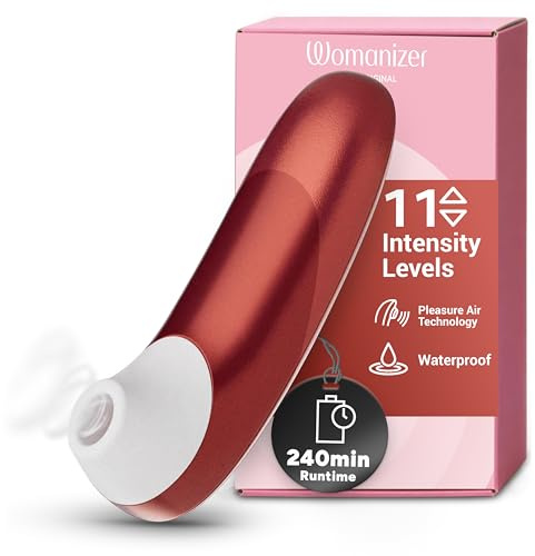 Womanizer Pro Klitorisstimulator für Frauen und Paare | Erotik Sex Toy | Vibrator für Erwachsene | Klitoris Saugvibrator mit 11 Intensitätsstufen | Wasserdichter Stimulations-Massager | Rot