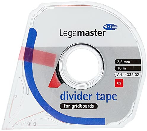 Legamaster 7-433202 Aufteilungsband für Planungstafeln, selbstklebend, 2,5 mm x 16 m, rot