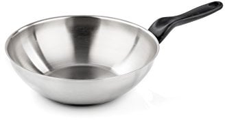 Barazzoni Le Inoxidabili Saltapasta Wok, Acciaio Inox 18/10, ø28cm, capacità 3.70lt, Adatto Anche per Induzione, Made in Italy, 28 cm