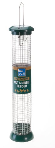 RSPB Premium Hanging Peanut Feeder, Easy Clean, Aluminium, 15 inch, peanut. supporting RSPB charity. Wild bird, for use in gardens & outdoors, In Resealable & Recyclable Pouches