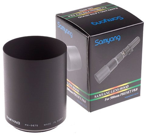 Samyang SAMHOOD500P Preset Sonnenblende (500 mm) Schwarz