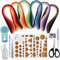 JUYA Papier Quilling Kits mit 30 Farben 600 Strips und 8 Werkzeuge Blau-Werkzeuge, Papierbreite 5mm