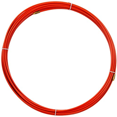 Anguila Guía Pasacables Cordón de Acero T. Intercambiables Naranja ⌀4mm 10m | Resistente para trabajos severos, bajo rozamiento y buena torsión; terminales intercambiables; incluye 2 accesorios