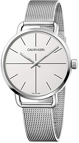 Calvin Klein Unisex Erwachsene Analog-Digital Quarz Uhr mit Edelstahl Armband K7B21126