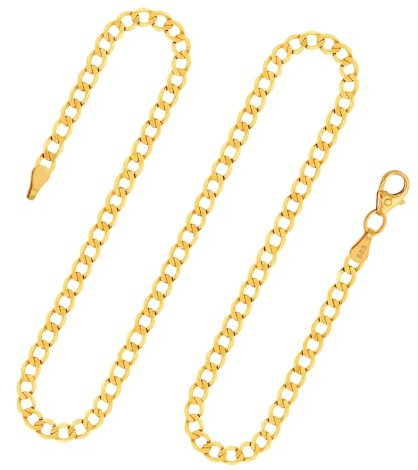 EDELIND Goldkette Herren Damen Echtgold 3.1 mm Panzerkette facettiert 333, 375 oder 585 Kette Gold, Halskette mit Schmuck Geschenkbox