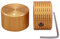 Taiss/2 Stücke Goldene Farbe Aluminium-Drehregler mit elektronischem Potentiometer für Wellen mit 6 mm Durchmesser, Lautstärkeregler, Gitarrenknopf， 25 mm Durchmesser x 15mm Höhe