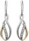 Jobo Damen-Ohrhänger aus 925 Sterling Silber Bicolor vergoldet mit 14 Zirkonia
