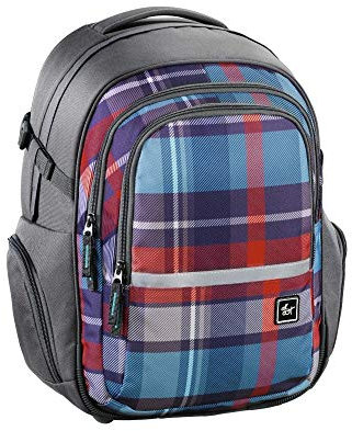 Primus-Versand WOODY GREY - ALL OUT HAMA Rucksack Schulrucksack Freizeitrucksack FILBY - mit HÖHENVERSTELLBAREM Rückenpolster