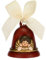 THUN - Christbaumschmuck Glocke mit Engel Limited Edition 2020 - Weihnachtsdekoration Haus - Beige Version - Keramik - 7 x 7 x 8 h cm