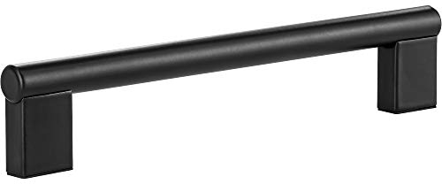 Gedotec Möbelgriff Edelstahl schwarz Schrankgriff 320 mm Türgriff Schranktür - Elhan | Relinggriff Kommode rund Ø 12 mm | Schubladengriff Küchen-Schrank | 10 Stück - Küchengriff Vintage mit Schrauben